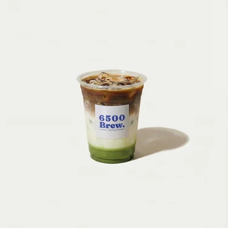 Iced Dirty Matcha Latte